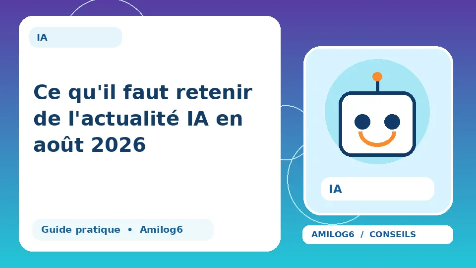 Illustration Amilog6 : Ce qu'il faut retenir de l'actualité IA en août 2026