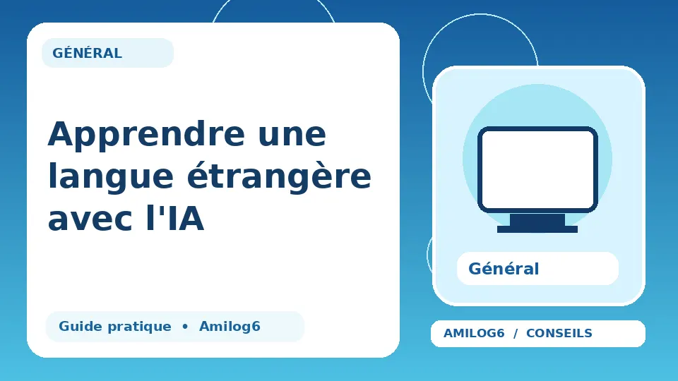 Illustration Amilog6 : Apprendre une langue étrangère avec l'IA