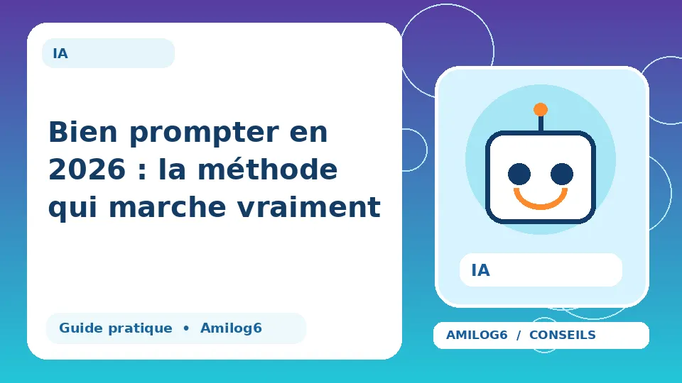Illustration Amilog6 : Bien prompter en 2026 : la méthode qui marche vraiment