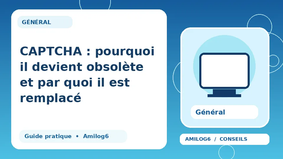 Illustration Amilog6 : CAPTCHA : pourquoi il devient obsolète et par quoi il est remplacé