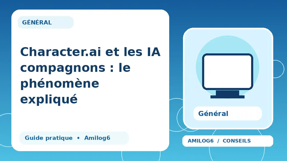Illustration Amilog6 : Character.ai et les IA compagnons : le phénomène expliqué