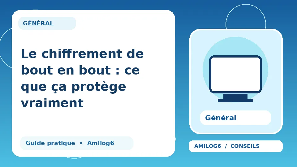 Illustration Amilog6 : Le chiffrement de bout en bout : ce que ça protège vraiment