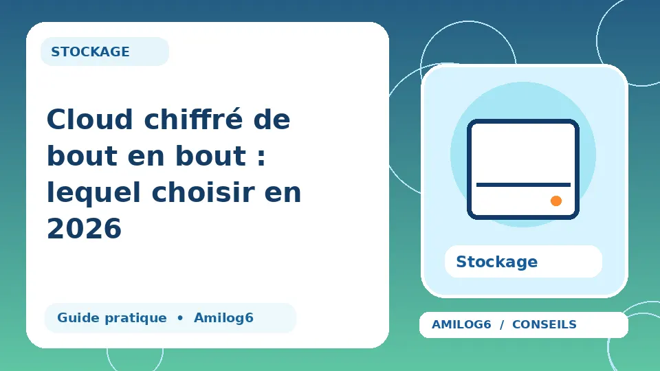 Illustration Amilog6 : Cloud chiffré de bout en bout : lequel choisir en 2026