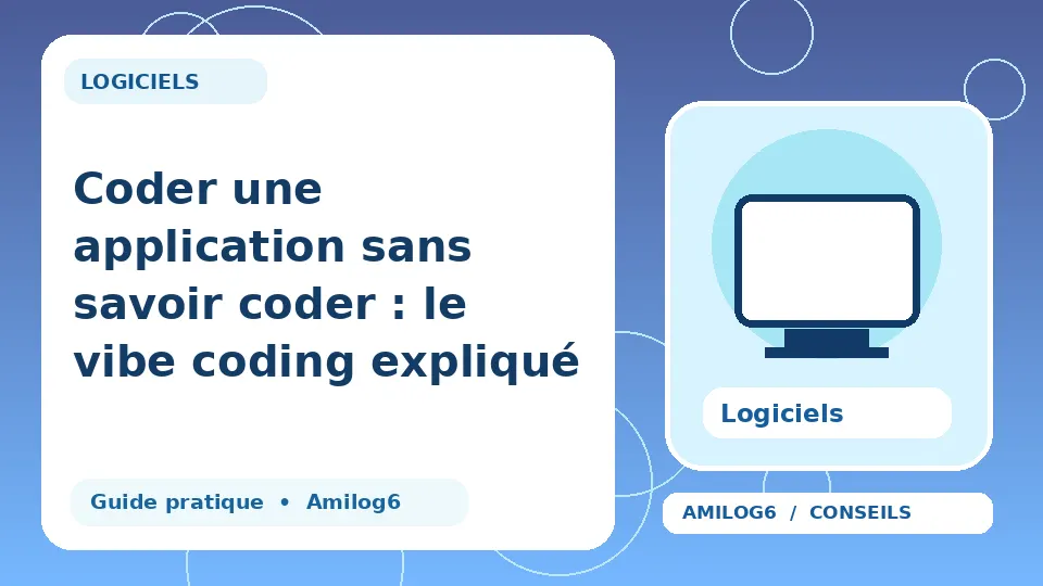 Illustration Amilog6 : Coder une application sans savoir coder : le vibe coding expliqué