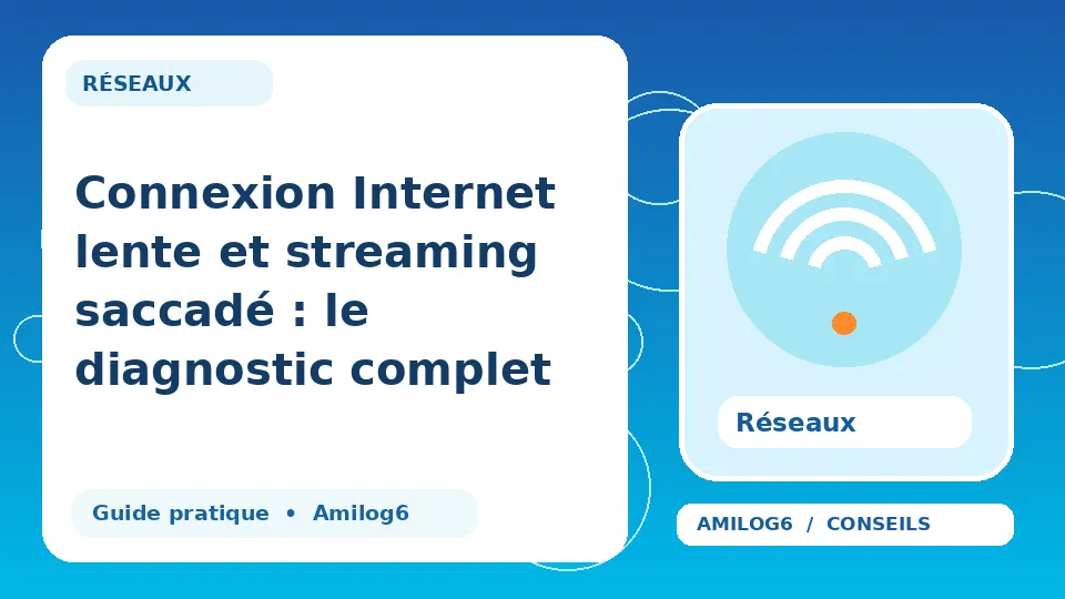 Illustration Amilog6 : Connexion Internet lente et streaming saccadé : le diagnostic complet