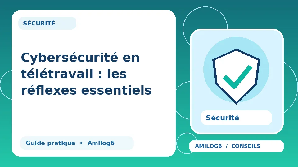 Illustration Amilog6 : Cybersécurité en télétravail : les réflexes essentiels