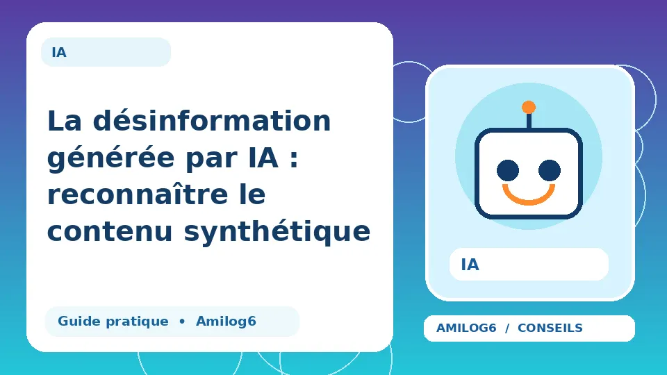 Illustration Amilog6 : La désinformation générée par IA : reconnaître le contenu synthétique