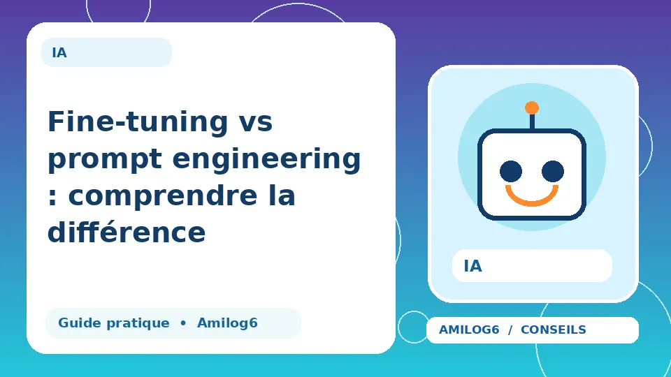 Illustration Amilog6 : Fine-tuning vs prompt engineering : comprendre la différence