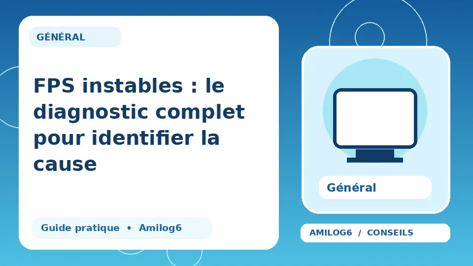Illustration Amilog6 : FPS instables : le diagnostic complet pour identifier la cause