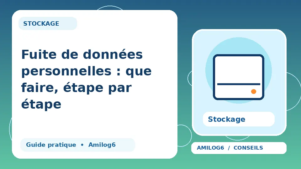 Illustration Amilog6 : Fuite de données personnelles : que faire, étape par étape