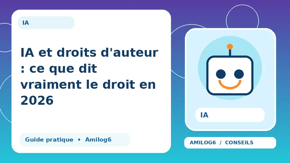 Illustration Amilog6 : IA et droits d'auteur : ce que dit vraiment le droit en 2026