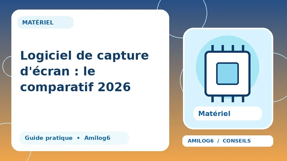 Illustration Amilog6 : Logiciel de capture d'écran : le comparatif 2026