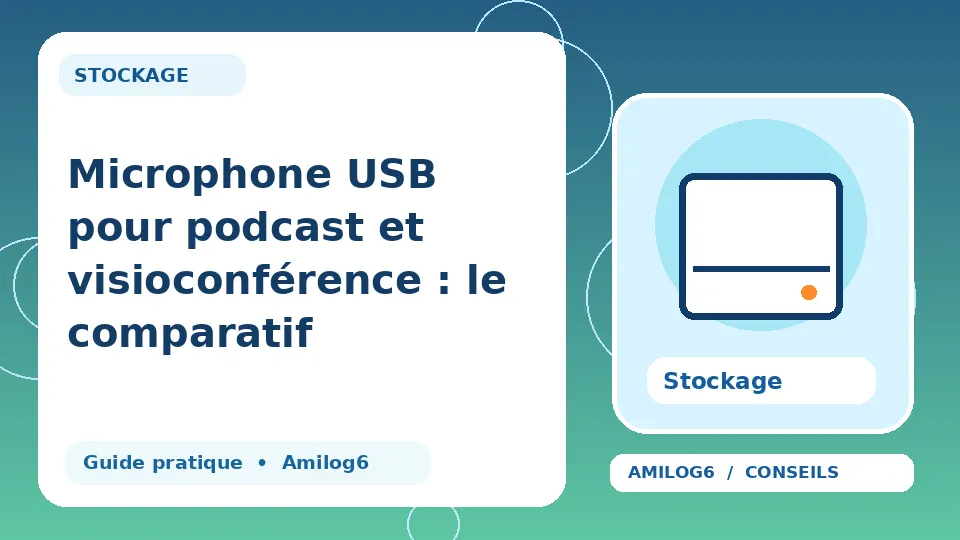 Illustration Amilog6 : Microphone USB pour podcast et visioconférence : le comparatif