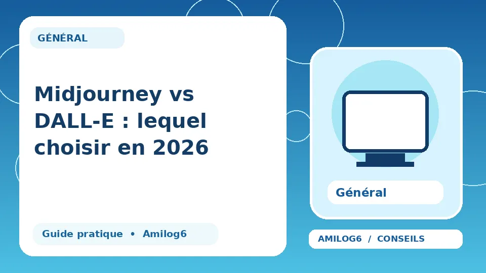 Illustration Amilog6 : Midjourney vs DALL-E : lequel choisir en 2026
