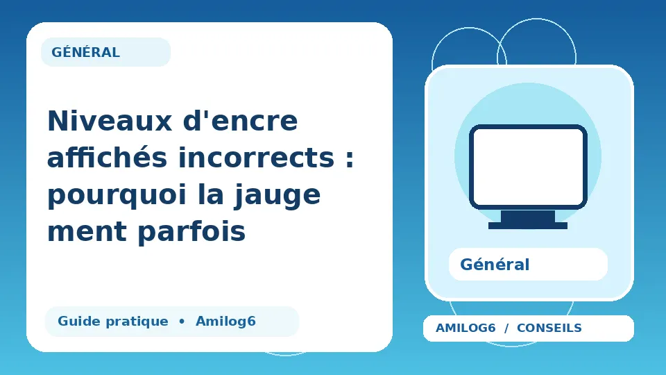 Illustration Amilog6 : Niveaux d'encre affichés incorrects : pourquoi la jauge ment parfois