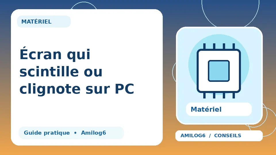 Illustration Amilog6 : Écran qui scintille ou clignote sur PC