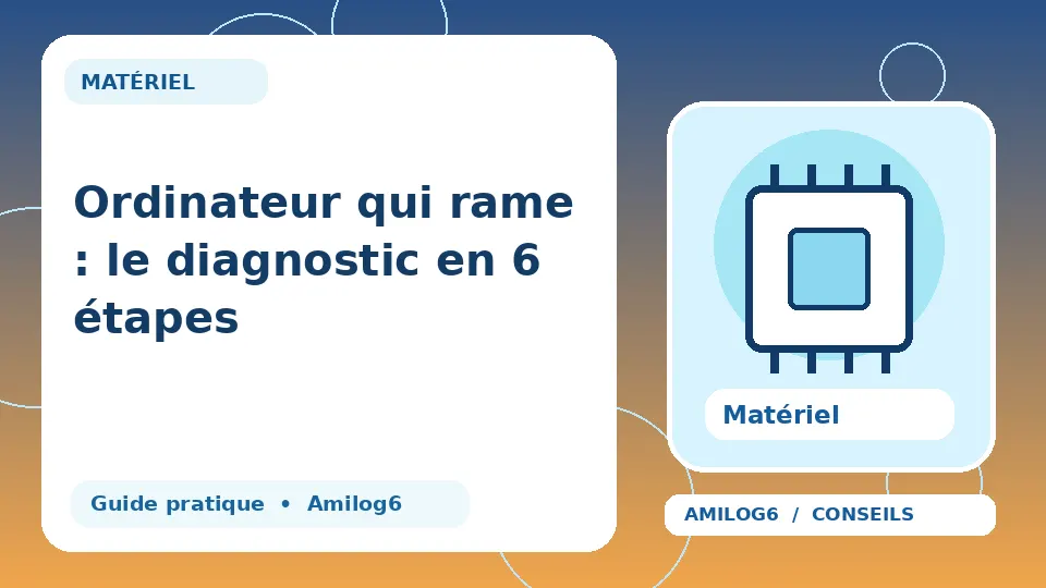 Illustration Amilog6 : Ordinateur qui rame : le diagnostic en 6 étapes