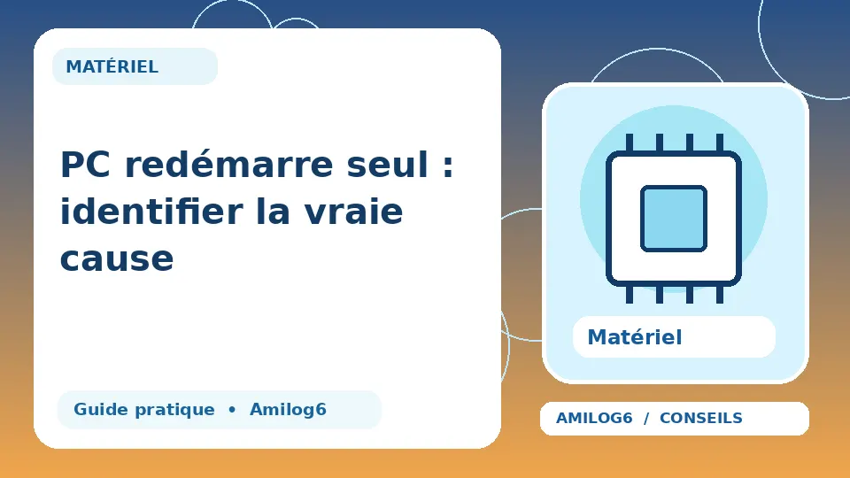 Illustration Amilog6 : PC redémarre seul : identifier la vraie cause