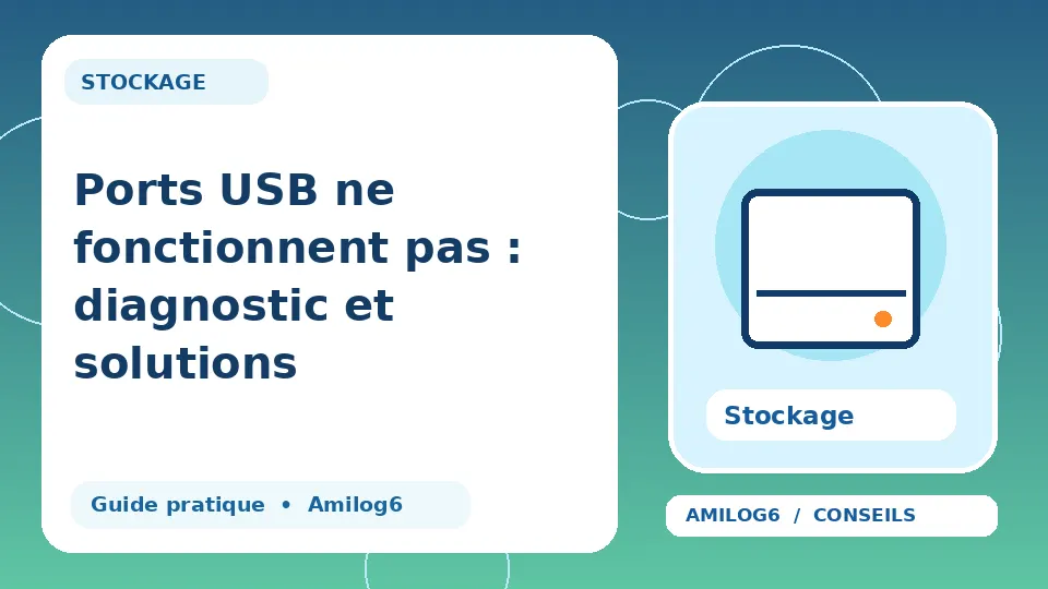 Illustration Amilog6 : Ports USB ne fonctionnent pas : diagnostic et solutions