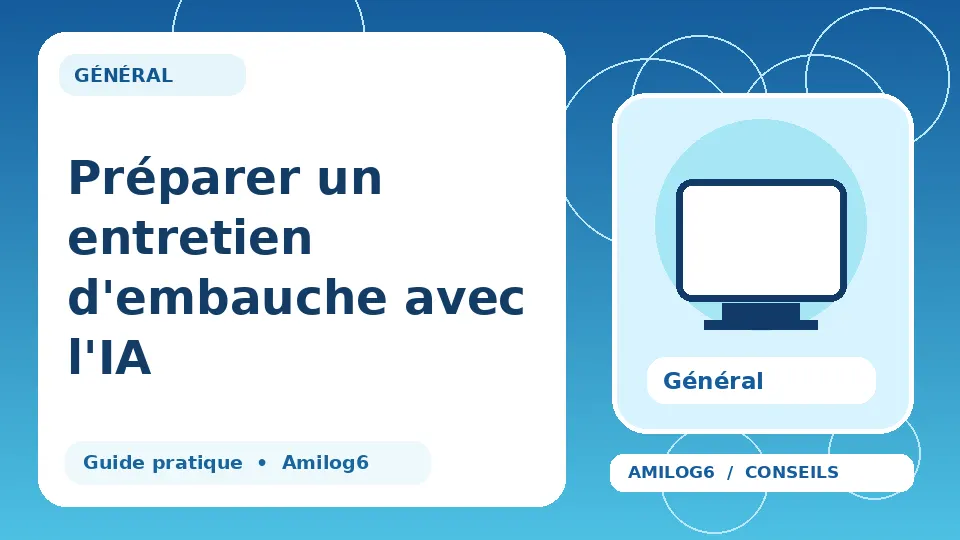 Illustration Amilog6 : Préparer un entretien d'embauche avec l'IA