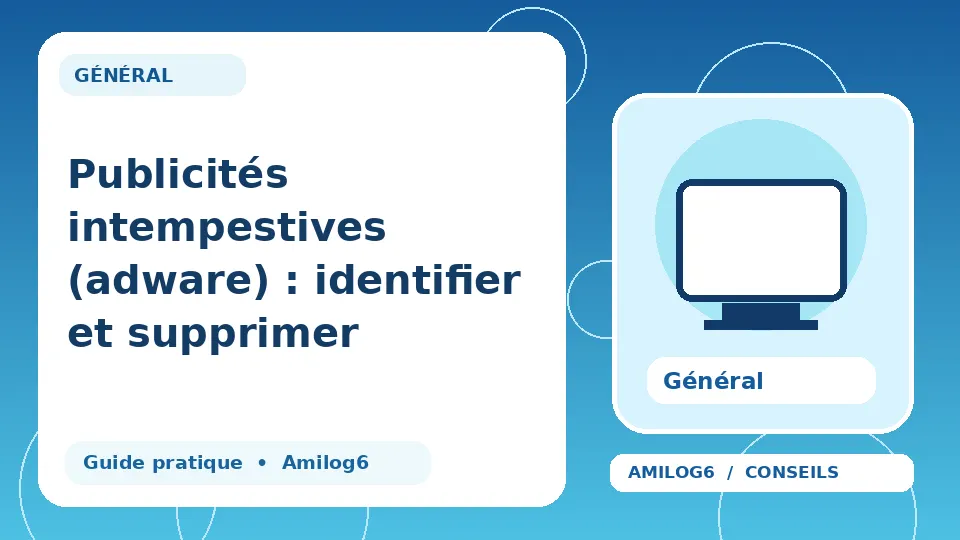 Illustration Amilog6 : Publicités intempestives (adware) : identifier et supprimer