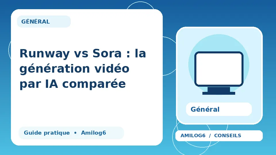 Illustration Amilog6 : Runway vs Sora : la génération vidéo par IA comparée