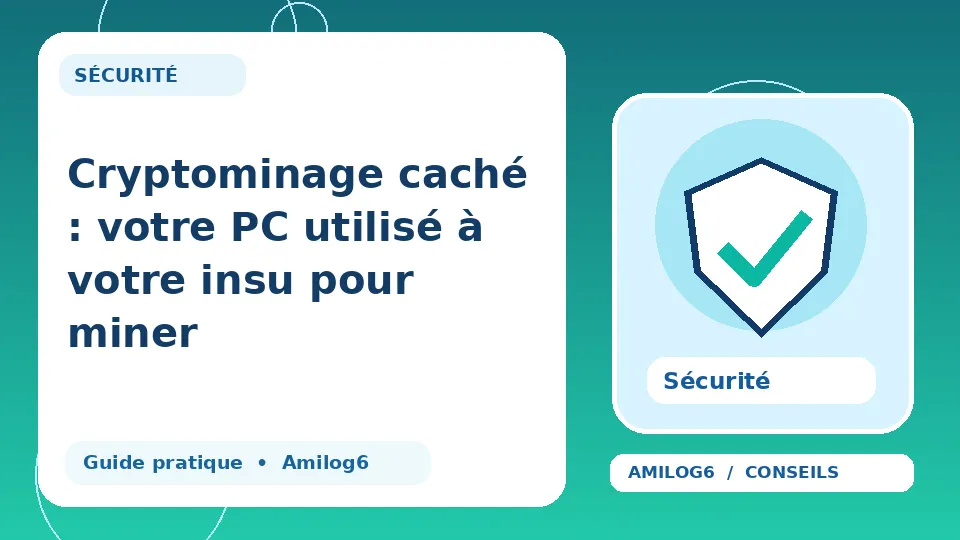 Illustration Amilog6 : Cryptominage caché : votre PC utilisé à votre insu pour miner