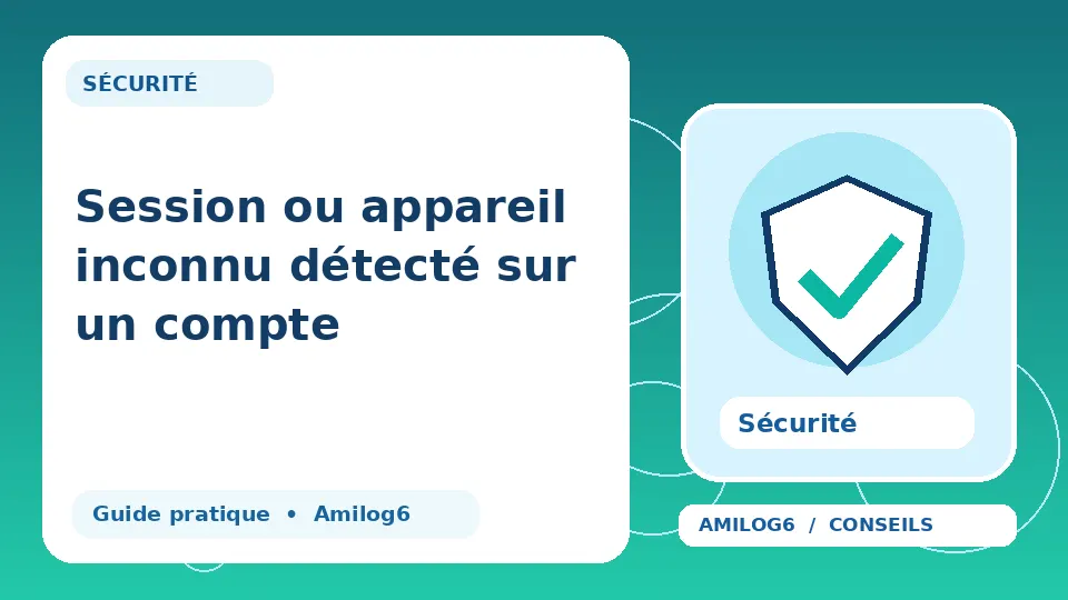Illustration Amilog6 : Session ou appareil inconnu détecté sur un compte