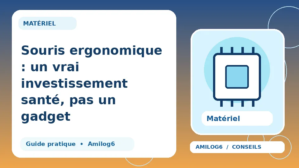 Illustration Amilog6 : Souris ergonomique : un vrai investissement santé, pas un gadget