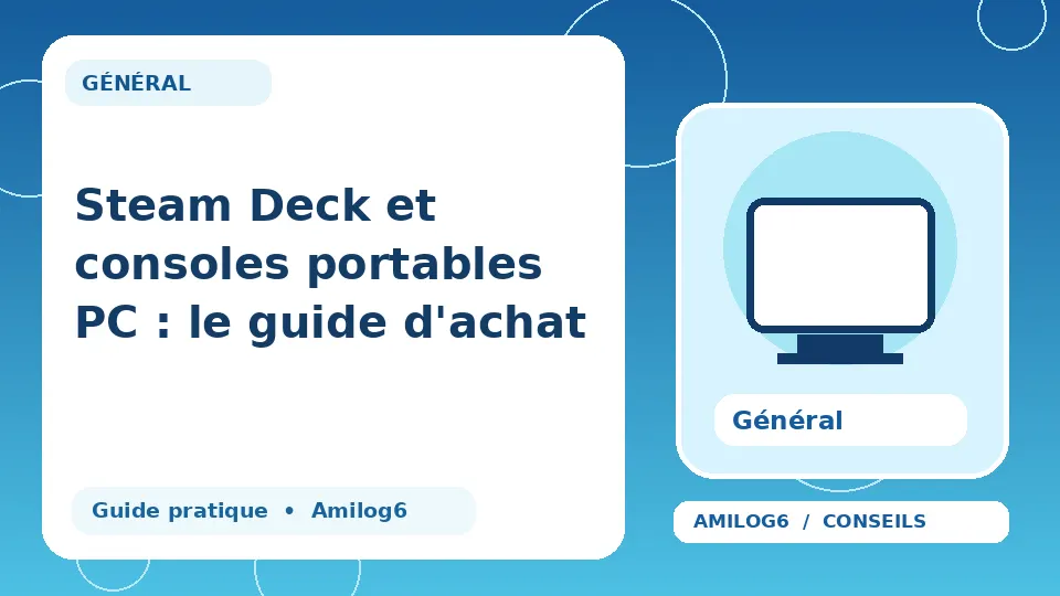 Illustration Amilog6 : Steam Deck et consoles portables PC : le guide d'achat