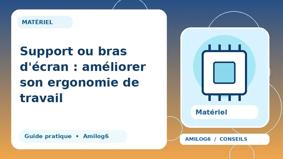 Illustration Amilog6 : Support ou bras d'écran : améliorer son ergonomie de travail