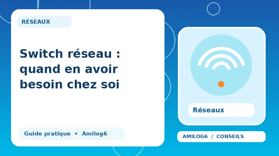 Illustration Amilog6 : Switch réseau : quand en avoir besoin chez soi