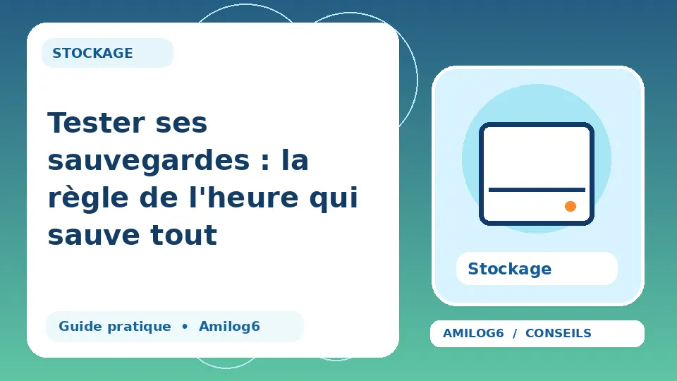 Illustration Amilog6 : Tester ses sauvegardes : la règle de l'heure qui sauve tout