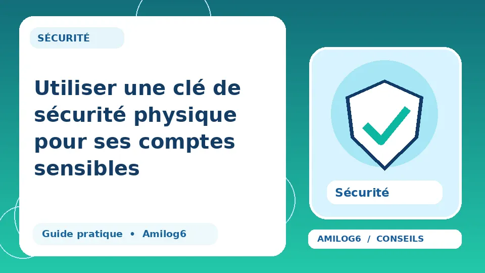 Illustration Amilog6 : Utiliser une clé de sécurité physique pour ses comptes sensibles
