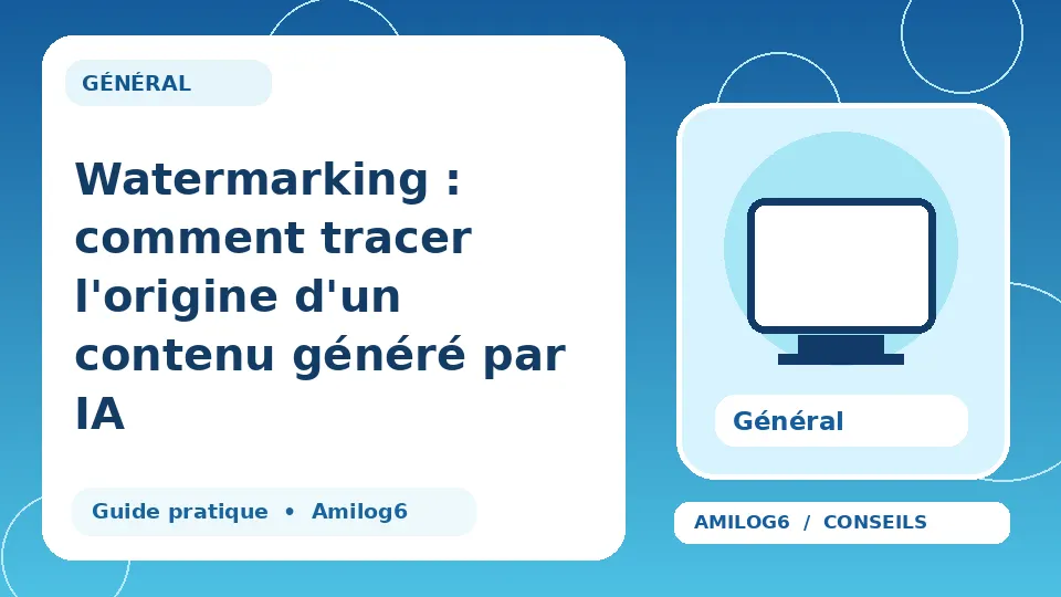 Illustration Amilog6 : Watermarking : comment tracer l'origine d'un contenu généré par IA