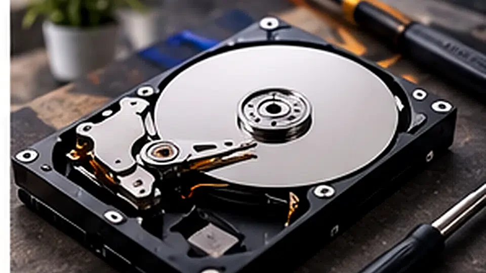 Disque dur ouvert